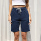 Contrast Drawstring Bermuda Shorts