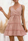 Floral Surplice Neck Dress