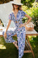 Front Cutout Flutter Sleeve Jumpsuit