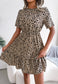 Animal Print Ruffle Hem Dress