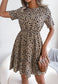 Animal Print Ruffle Hem Dress