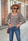 Square Neck Light Puff Sweater