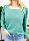 Square Neck Light Puff Sweater