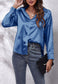 Satin Button Down Classic Blouse