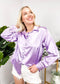 Satin Button Down Classic Blouse