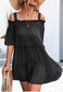 Solid Off-Shoulder Ruffle Dress