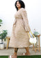 Plus Size Paisley Print Wrap Flwoy Maxi Dress