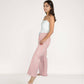 Women's Vertical Stripe Lounge Pants with Drawstring Waist and Relaxed Fit
