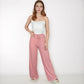 Women's Striped Drawstring Lounge Pants with Wide Leg and Soft Stretch Fabric