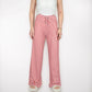 Women's Striped Drawstring Lounge Pants with Wide Leg and Soft Stretch Fabric