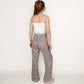 Women's Striped Drawstring Lounge Pants with Wide Leg and Soft Stretch Fabric