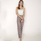 Women's Striped Drawstring Lounge Pants with Wide Leg and Soft Stretch Fabric