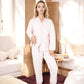 Anna-Kaci Women's Houndstooth Pajama Set with Button-Up Top and Patch Pocket