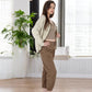 Women's High Waist Drawstring Pants with Elastic Cuffs and Side Pockets