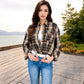 Long Sleeve Plaid Button-Up Shirt Jacket