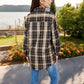 Long Sleeve Plaid Button-Up Shirt Jacket