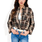 Long Sleeve Plaid Button-Up Shirt Jacket