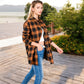 Long Sleeve Plaid Button-Up Shirt Jacket