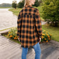 Long Sleeve Plaid Button-Up Shirt Jacket