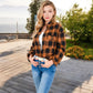 Long Sleeve Plaid Button-Up Shirt Jacket