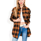 Long Sleeve Plaid Button-Up Shirt Jacket