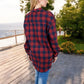 Long Sleeve Plaid Button-Up Shirt Jacket