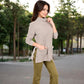 Ribbed Knit Turtleneck Tunic Sweater with Front Pockets