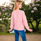 Tie Front Knit Cardigan with Long Sleeves Open Front Design