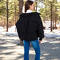 Oversized Quilted Puffer Jacket with Zipper Front