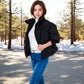 Oversized Quilted Puffer Jacket with Zipper Front