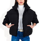 Oversized Quilted Puffer Jacket with Zipper Front