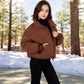 Oversized Quilted Puffer Jacket with Zipper Front