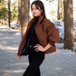 Oversized Quilted Puffer Jacket with Zipper Front