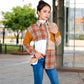 Anna-Kaci Women's Plaid Jacket with Classic Design and Comfortable Fit