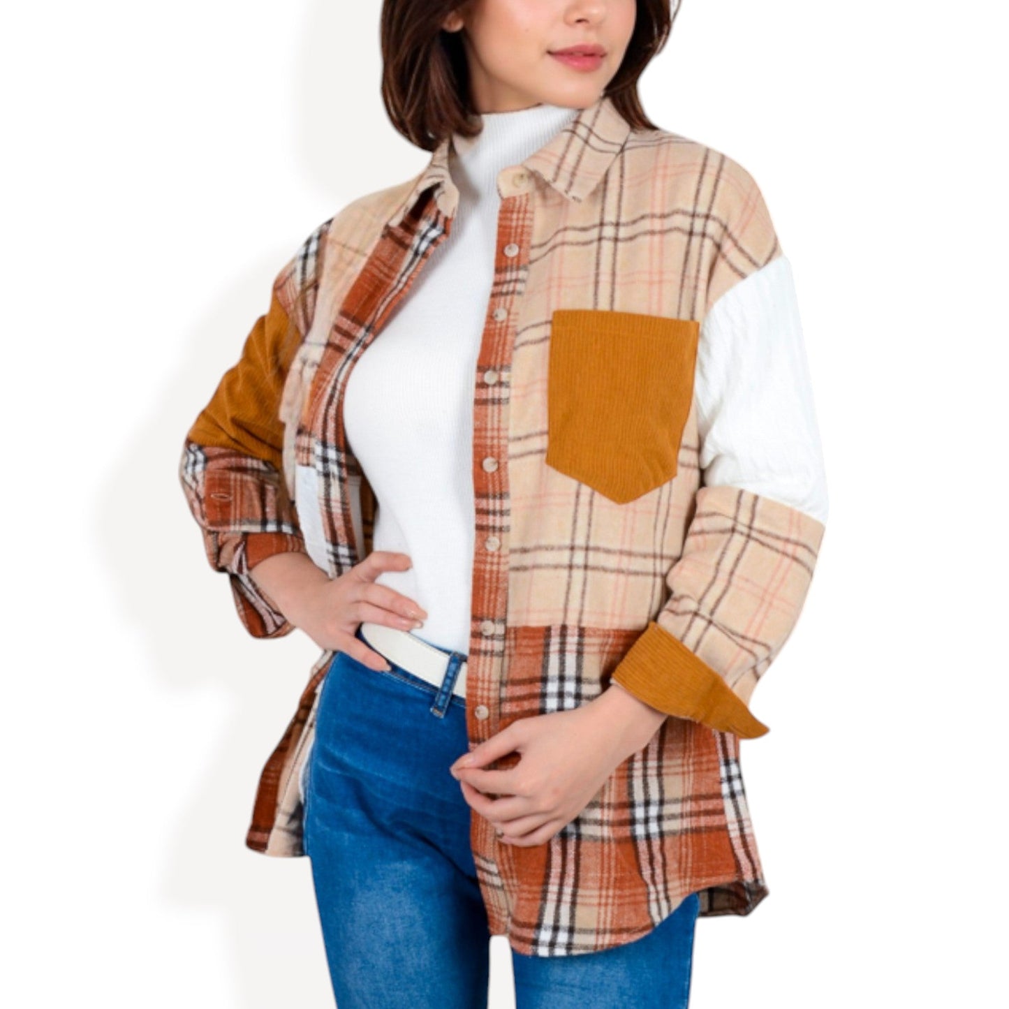 Anna-Kaci Women's Plaid Jacket with Classic Design and Comfortable Fit