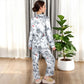 Anna-Kaci Women's Floral Print 2-Piece Sleepwear Set with Relaxed Fit