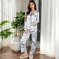 Anna-Kaci Women's Floral Print 2-Piece Sleepwear Set with Relaxed Fit