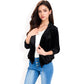 Velvet Blazer with Single Button Closure