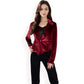 Velvet Blazer with Single Button Closure