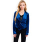 Velvet Blazer with Single Button Closure