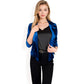 Velvet Blazer with Single Button Closure