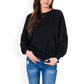 Women's Long Sleeve Oversized Crewneck Sweatshirt with Drop Shoulders