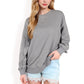 Women's Long Sleeve Oversized Crewneck Sweatshirt with Drop Shoulders