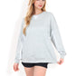 Women's Long Sleeve Oversized Crewneck Sweatshirt with Drop Shoulders