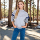 Oversized Hoodie with Contrast Shoulder Stripes