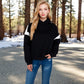 Oversized Hoodie with Contrast Shoulder Stripes