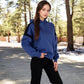 Oversized Hoodie with Contrast Shoulder Stripes