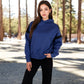 Oversized Hoodie with Contrast Shoulder Stripes