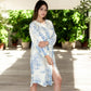 Printed Button-Up Long Sleeve Shirt Dress with Relaxed Fit