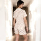 Floral Print Button-Up Short Pajama Set